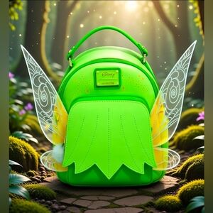 Loumgefly Disney Peterpan Tinkerbell Wings Figural Mini Backpack - New With Tags
